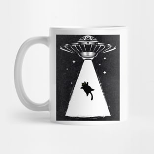 UFO stealing cat, Cat Stealing and UFO, funny cat, cats, meme cat, meme lover, black cat meme, funny kitten, cat jump, meme tee Mug